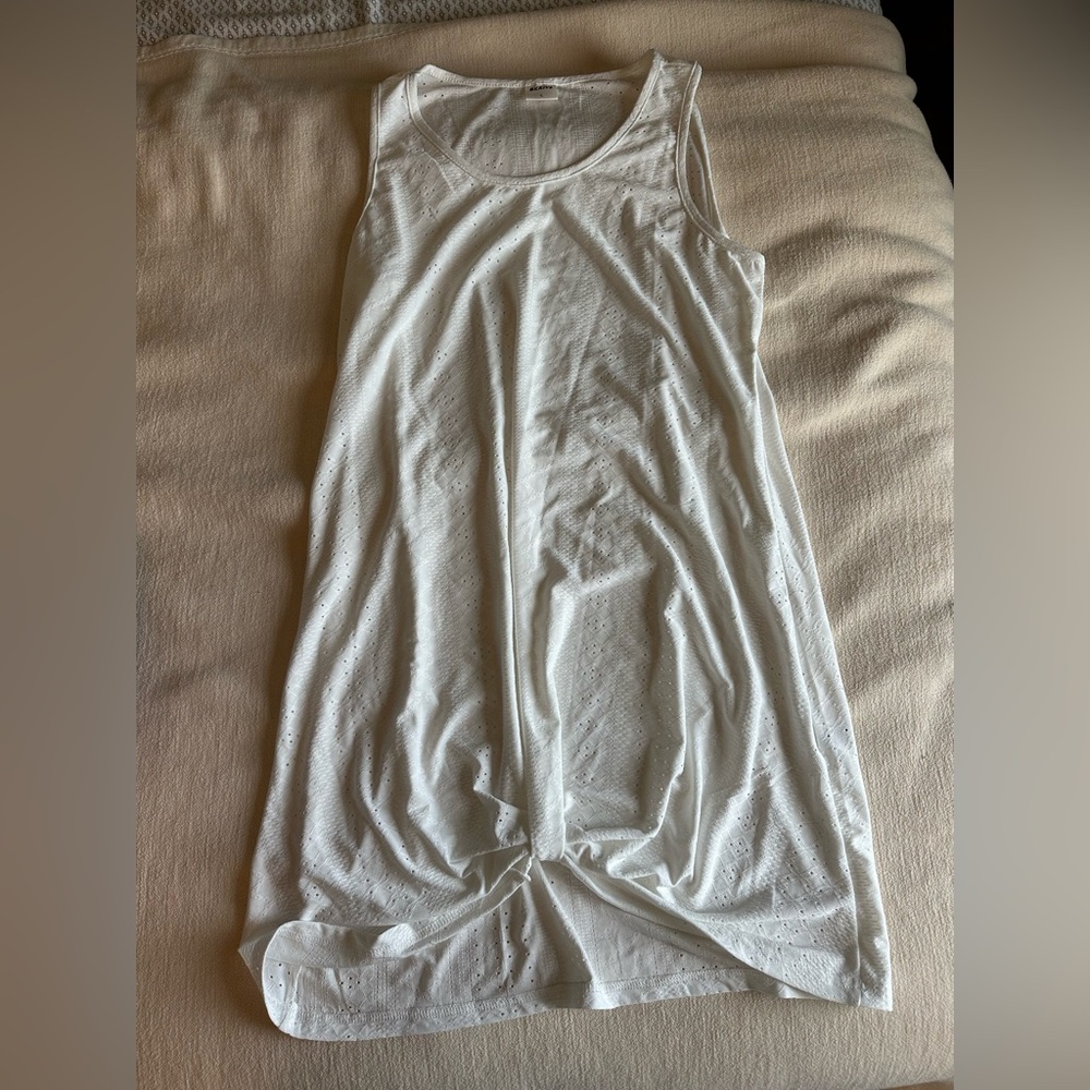 Stretchy white coverup